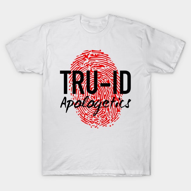 Tru-ID Apologetics (MAIN BLACK) T-Shirt by Tru-ID Apologetics Ministries Inc.